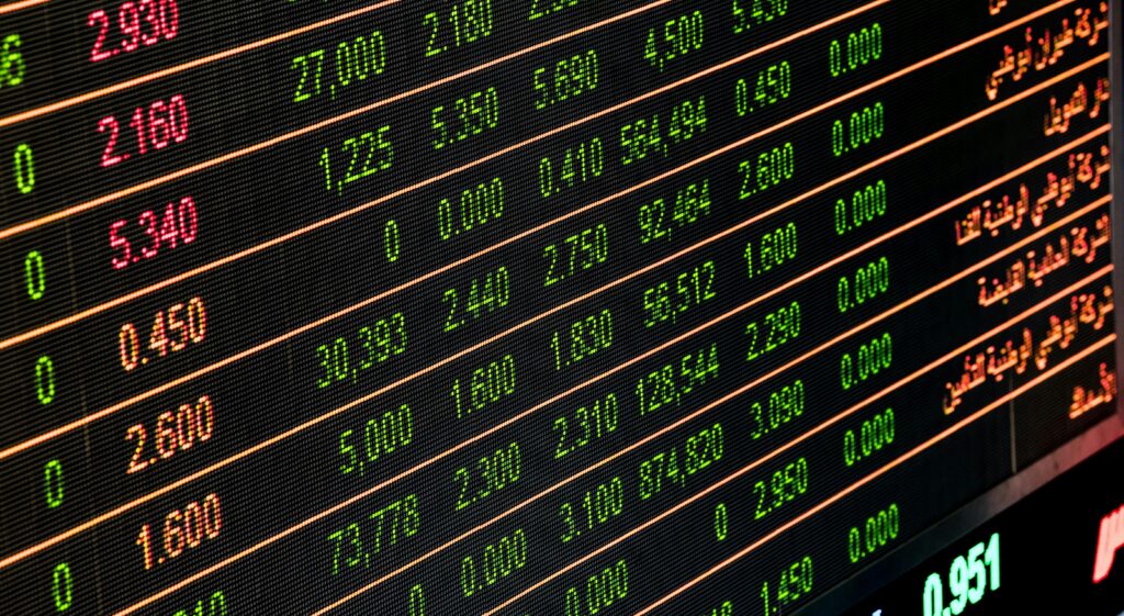 pexels photo 534216 534216 Detailed view of a stock market screen showing numbers and data, symbolizing financial trading.
