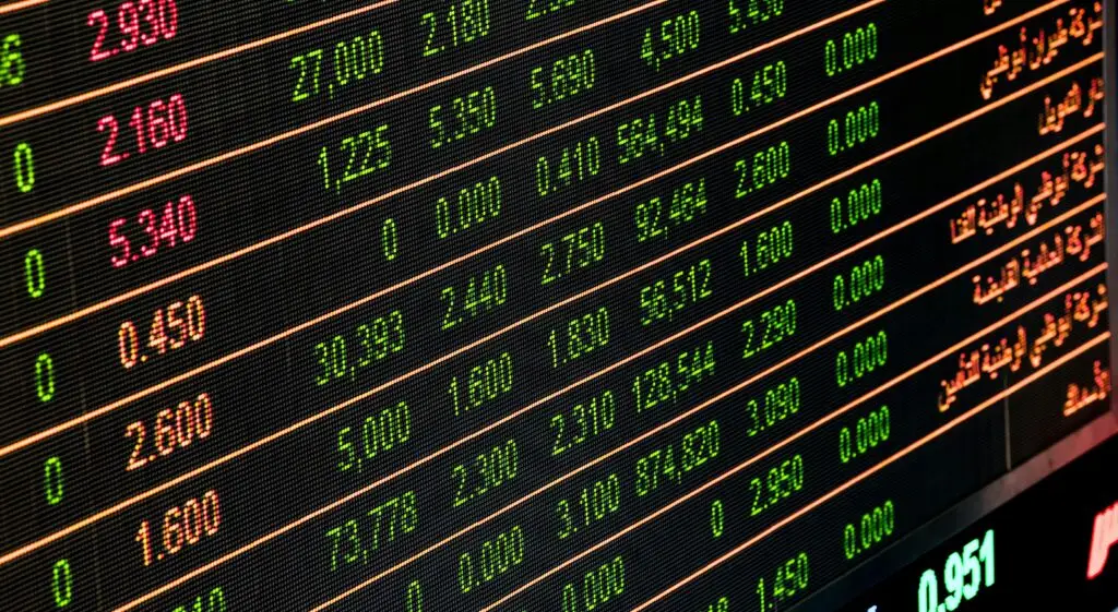 pexels photo 534216 534216 Detailed view of a stock market screen showing numbers and data, symbolizing financial trading.